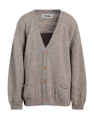 Magliano Man Cardigan Taupe Size L Wool In Grey