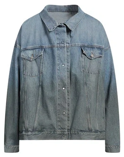 Magliano Man Denim Outerwear Blue Size S Cotton In Med Blue