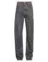 Magliano Unregular Logo Patch Jeans In Grey