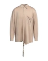 Magliano Man Shirt Beige Size M Cupro, Elastane, Wool In Beige