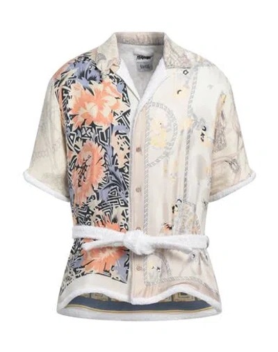 Magliano Man Shirt Off White Size S Silk, Cotton