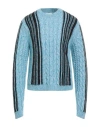 Magliano Man Sweater Azure Size M Mohair Wool, Acrylic, Polyamide, Wool In Blue