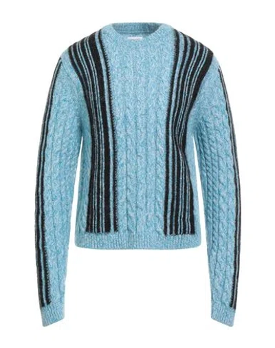 Magliano Man Sweater Azure Size M Mohair Wool, Acrylic, Polyamide, Wool In Blue