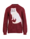 Magliano Man Sweater Burgundy Size S Mohair Wool, Polyamide, Wool In Red