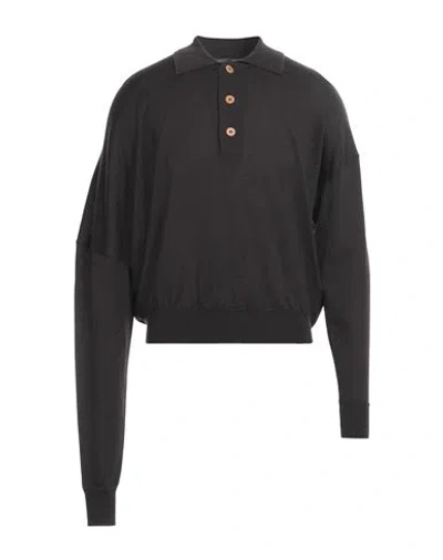 Magliano Man Sweater Dark Brown Size L Virgin Wool