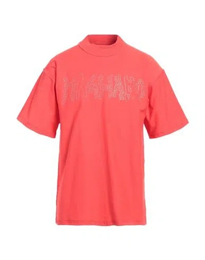 Magliano Man T-shirt Coral Size L Cotton, Elastane In Red