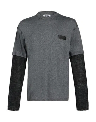 Magliano Man T-shirt Lead Size M Cotton, Mohair Wool, Polyamide, Wool In Multi