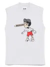 Magliano Beige Cotton Blend Mascotte Tank Top In Grey
