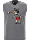 Magliano Graphic Print Crew Neck Sleeveless Top In Grau