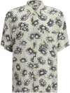 Magliano Matrix Print Viscose Bowling Shirt In Neutral
