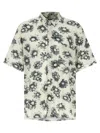 Magliano Matrix Print Viscose Bowling Shirt In Gray