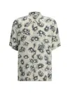 Magliano Matrix Print Viscose Bowling Shirt In White