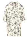 Magliano Matrix Print Viscose Bowling Shirt In White