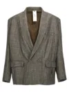 Magliano 'textured Double Breasted Blazer' In Gray