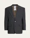 Magliano Men's Pinstripe Wool-blend Two-button Jacket In Multi