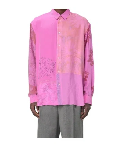 Magliano Mix-print Shirt In Pink
