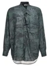 Magliano Casual Shirt With Graphic Print And Front Pocket In Blue