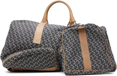 Magliano Navy & Beige Livello Monogam Gym Bag In 37 Monogram Mix