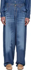 Magliano Denim Print Lounge Pants In 07
