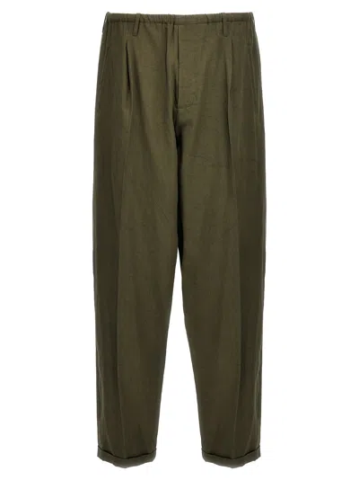 Magliano New People Pants Green In Brown