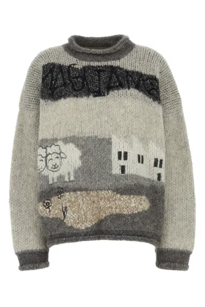 Magliano Intarsia-knit Logo Sweater In Multi