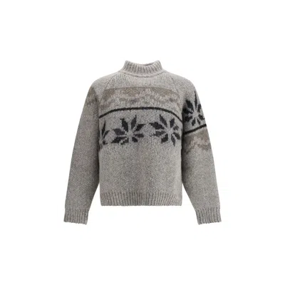 Magliano Norwegian Drunk Mock-neck Sweater In Gray