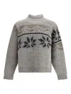 Magliano Norwegian Drunk Mock-neck Sweater In Gray