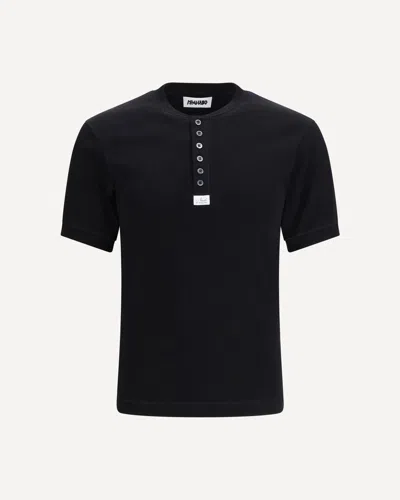 Magliano Nudo Small Serafino T-shirt In Black