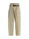 Magliano Nylon Pants With Built-in Belt In Sand
