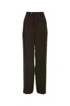 Magliano Pantalone Dalla Gamba Ampia In Misto Viscosa Marrone Donna
