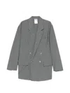 Magliano Oversized Double-breasted Blazer Jacket In Gray