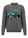 Magliano Graphic Design Crew Neck Long Sleeve Sweater In Gray