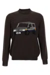 Magliano Graphic Crew Neck Long Sleeve Sweater In Brown