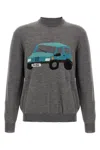 Magliano Graphic Design Crew Neck Long Sleeve Sweater In Gray