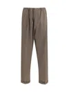 Magliano Elastic Waistband Cuffed Hem Trousers In Animal Print