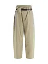 Magliano Nylon Pants With Built-in Belt In Beige