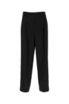 Magliano Wide-leg Wool Trousers With Pockets And Pleats In Black