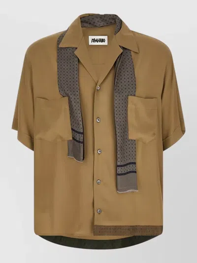 Magliano Pasolini Shirt Short Sleeves Spread Collar In Green