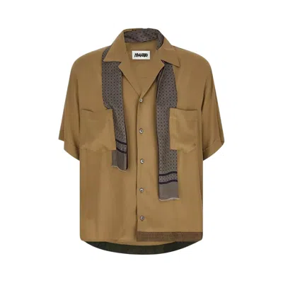 Pre-owned Magliano Pasolini Short-sleeve Shirt 'beige' | Tan | Men's Size Xl In Brown