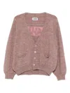Magliano Patch-pocket Button Cardigan In Pink
