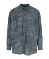 Magliano Casual Shirt With Graphic Print And Front Pocket In Gray