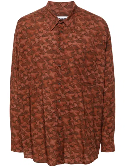 Magliano People Shirt, Blouse Red In Brown