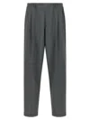 Magliano Pleated Elastic Waist Trousers With Back Pocket In Gray