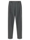 Magliano Pleated Elastic Waist Trousers With Back Pocket In Gray