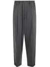 Magliano Pleated Elastic Waist Trousers With Back Pocket In Grey
