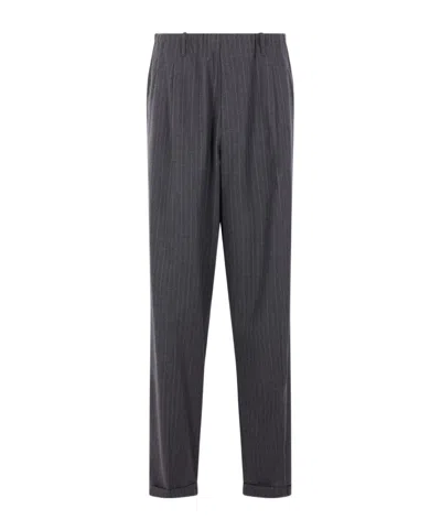 Magliano Pinstripe Pleated Pants In Black
