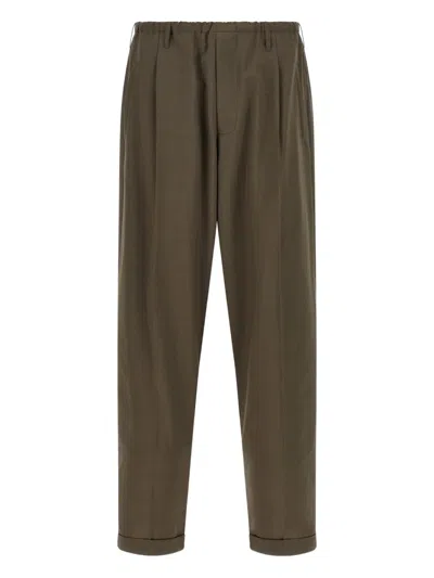 MAGLIANO PLEATED-FRONT TURN-UP TROUSERS