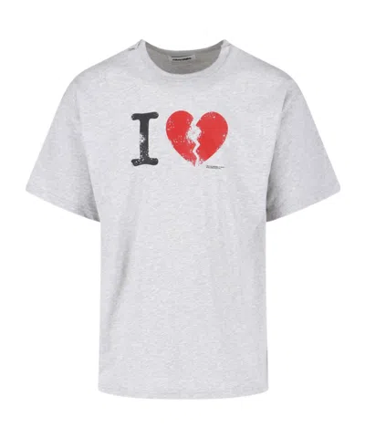 Magliano Printed Crew Neck T-shirt In Gray