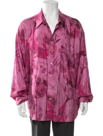 Pre-owned Magliano Printed Long Sleeve Shirt In Pink
