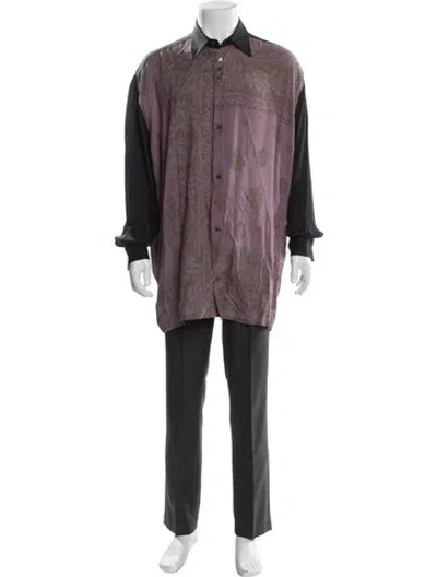 Pre-owned Magliano Printed Long Sleeve Shirt In Purple